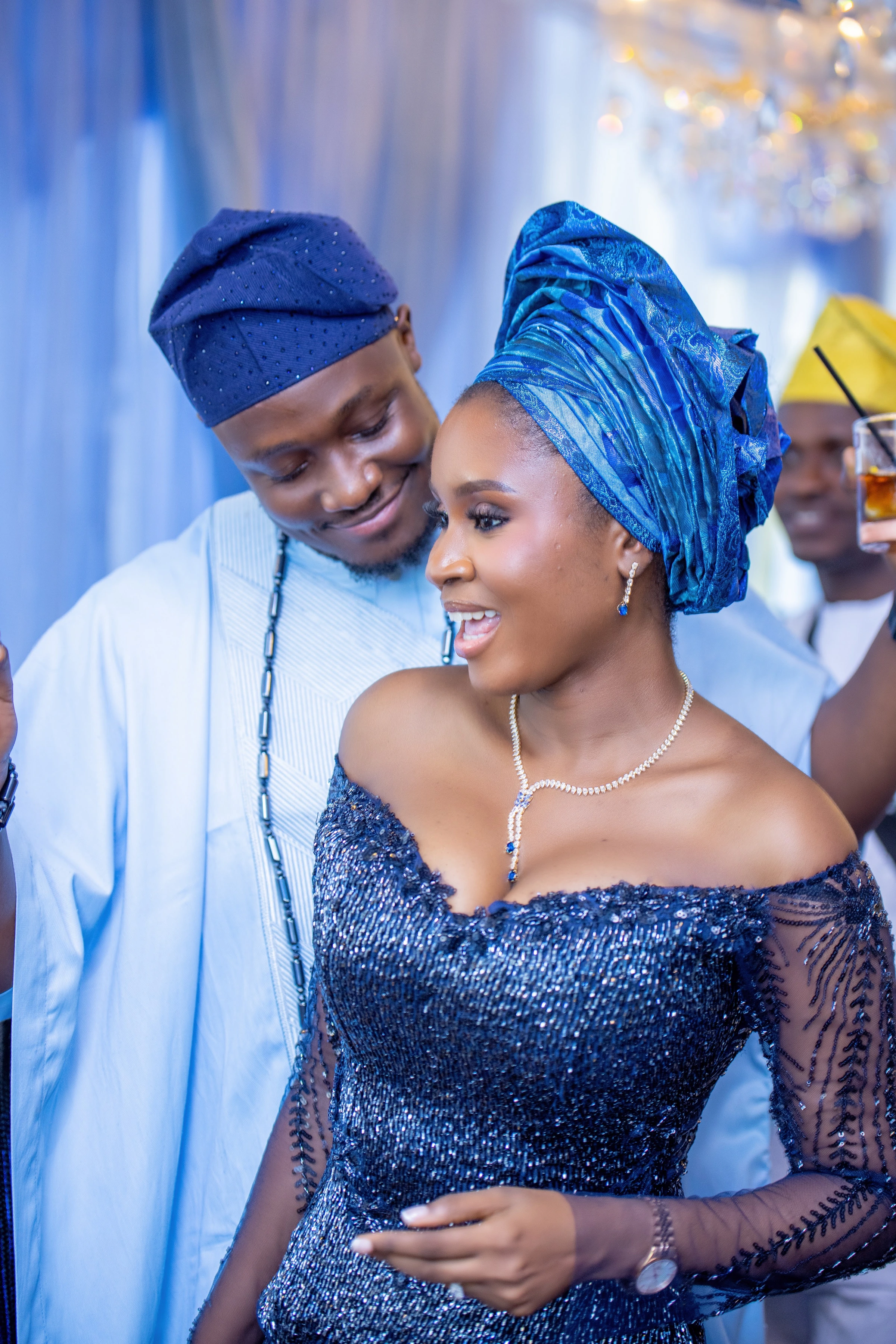 Sandra and Seun dancing at their introduction